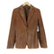 ダナキャランニューヨーク DKNY lamb leather 羊革 ラムレザー 1ボタン テーラードジャケット レディース 2