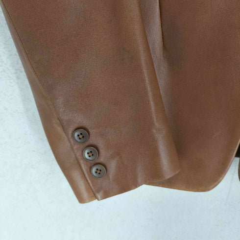 ダナキャランニューヨーク DKNY lamb leather 羊革 ラムレザー 1ボタン テーラードジャケット レディース 2