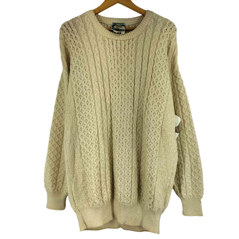 GAELTARRA アイルランド製 フィッシャーマンセーター アランニット メンズ import:L