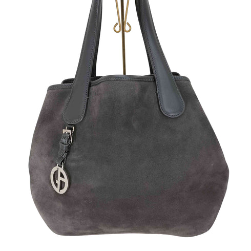 ジョルジオアルマーニ Giorgio Armani スエード レザー ポーチ付き トートバッグ レディース