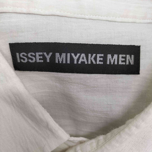 イッセイミヤケメン ISSEY MIYAKE MEN 17SS 黒タグ 立体シワ加工 S/S リネン100%シャツ archives メンズ JPN:2