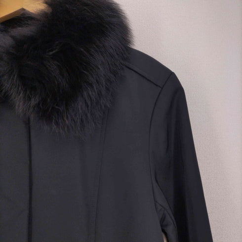 バーバリーロンドン BURBERRY LONDON フォックスファー付き 中綿ステンカラーコート ジャケット レディース JPN:40