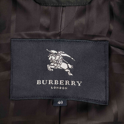 バーバリーロンドン BURBERRY LONDON フォックスファー付き 中綿ステンカラーコート ジャケット レディース JPN:40