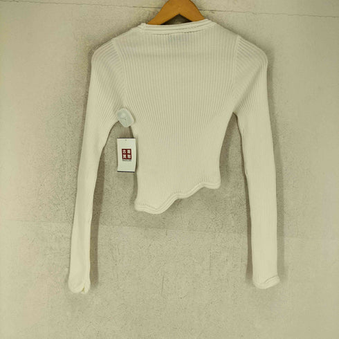 ザラ ZARA アシンメトリーニットクロップトップ レディース S