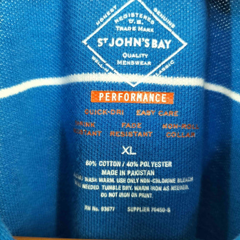 セントジョンズベイ STJOHNS BAY コットン ボーダー ポロシャツ メンズ import:XL