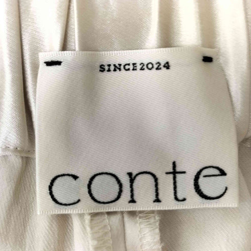 conte アセテート サテン タック ワイドパンツ レディース JPN:38