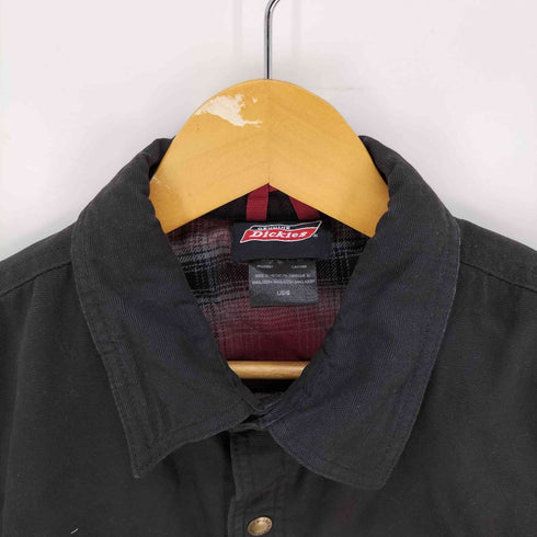 ジェニュインディッキーズ GENUINE Dickies ダック地 裏地チェック柄 シャツ型 ワークジャケット 裏地キルティング メンズ JPN:L