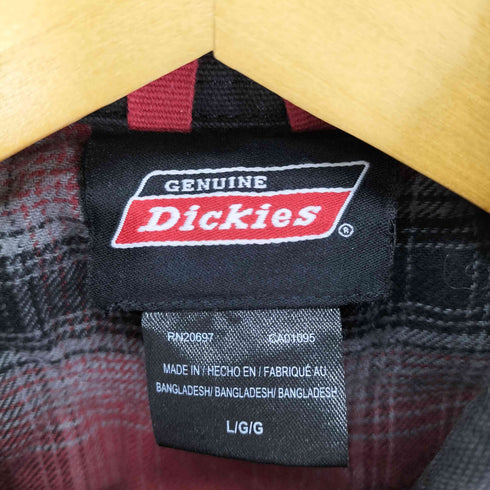 ジェニュインディッキーズ GENUINE Dickies ダック地 裏地チェック柄 シャツ型 ワークジャケット 裏地キルティング メンズ JPN:L