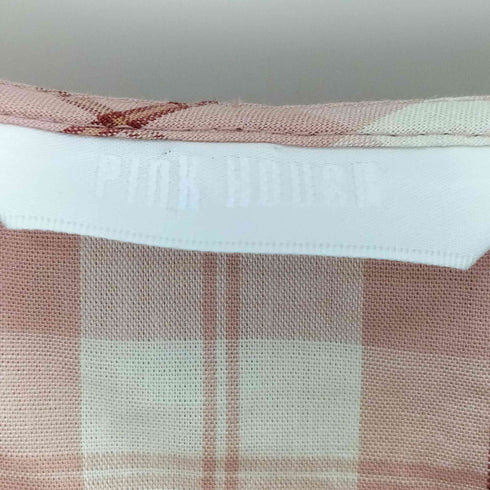 ピンクハウス PINK HOUSE ウサギの耳付きオリジナルチェックフードベスト レディース