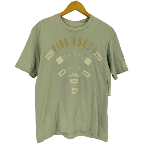 ピンクハウス PINK HOUSE ロゴパッチ Kルーネック S/S 半袖 Tシャツ レディース