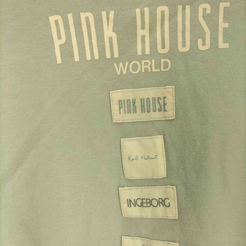 ピンクハウス PINK HOUSE ロゴパッチ Kルーネック S/S 半袖 Tシャツ レディース