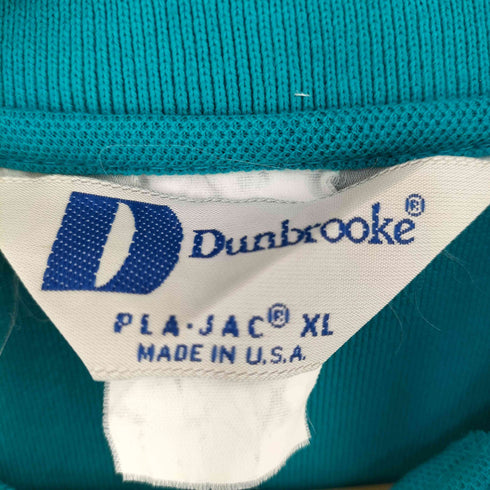 ダンブルック Dunbrooke 80s USA製 鹿の子 ロゴ刺繍 ポロシャツ メンズ FREE