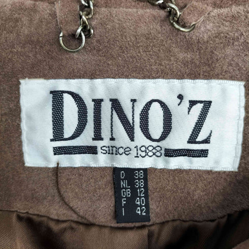 DINO`Z 刺繍デザインスエードレザーブルゾン レディース 38