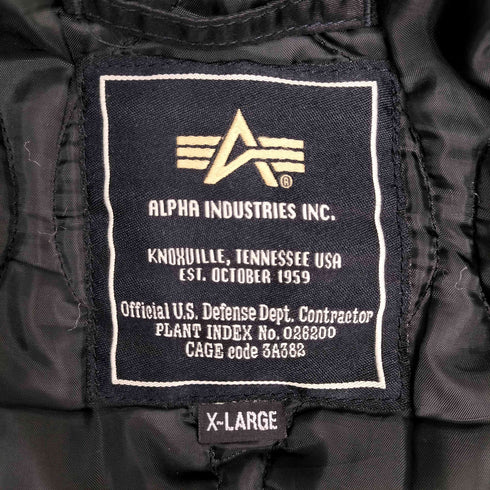 アルファインダストリーズ ALPHA INDUSTRIES 裏地キルティングナイロンジャケット メンズ import:XL