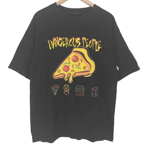 DANGER OUS PEOPLE ピザ プリント 半袖 Tシャツ メンズ