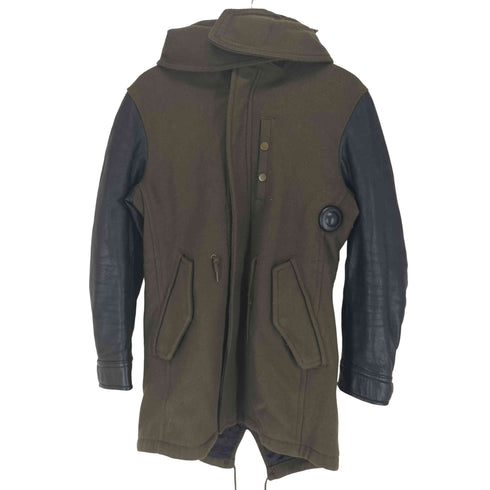 ジャックローズ JACKROSE VINTAGE ヴィンテージ レザー 切り替えし フード付き ジャケット domestic メンズ 3