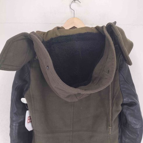 ジャックローズ JACKROSE VINTAGE ヴィンテージ レザー 切り替えし フード付き ジャケット domestic メンズ 3