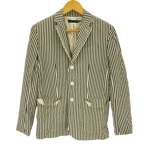 ラルフローレン RALPH LAUREN ストライプ 3Bテーラードジャケット メンズ S