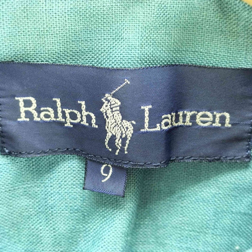 ラルフローレン RALPH LAUREN リネン バンドカラー シャツワンピース レディース 9