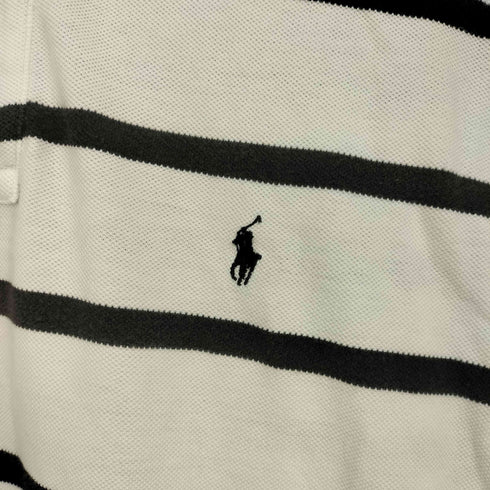 ポロバイラルフローレン Polo by RALPH LAUREN スモールポニー刺繍 ボーダー半袖ポロシャツ メンズ LL