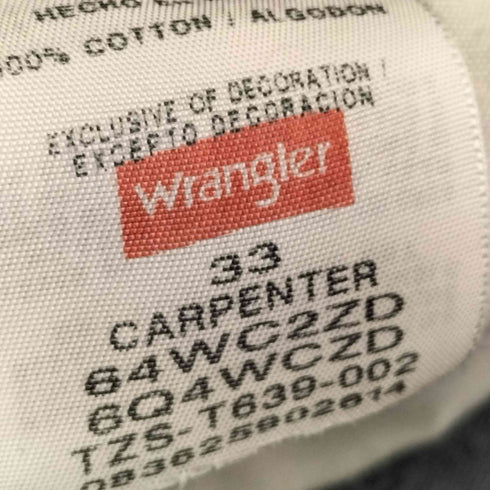 ラングラー Wrangler CARPENTER デニム カーゴパンツ メンズ 33inch