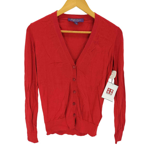 ラルフローレン RALPH LAUREN イタリア製 シルクカーディガン レディース XS