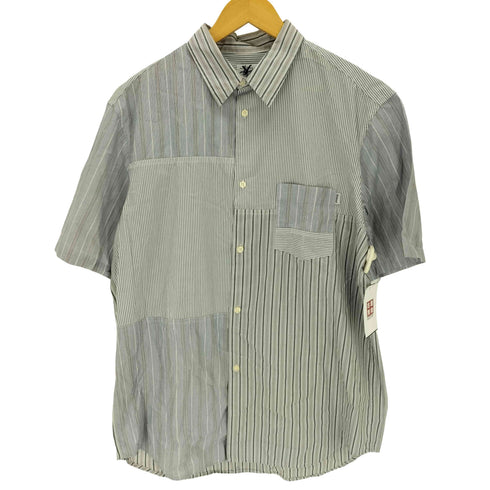 ステューシー Stussy ストライプ柄 切替デザイン 半袖シャツ メンズ XL
