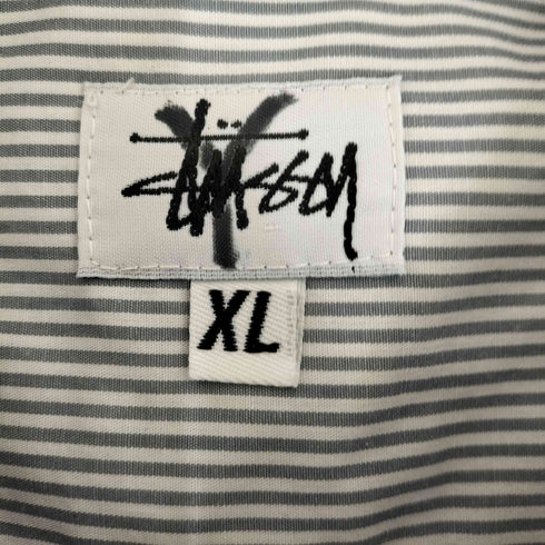 ステューシー Stussy ストライプ柄 切替デザイン 半袖シャツ メンズ XL