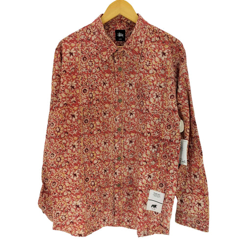 ステューシー Stussy 総柄 フラワープリント 長袖シャツ メンズ XL
