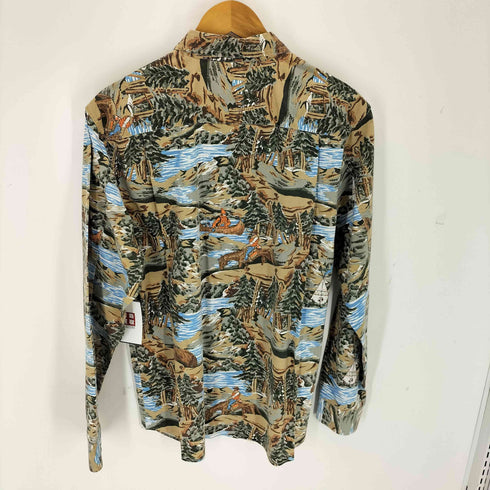 ステューシー Stussy 総柄 コットン長袖シャツ メンズ L