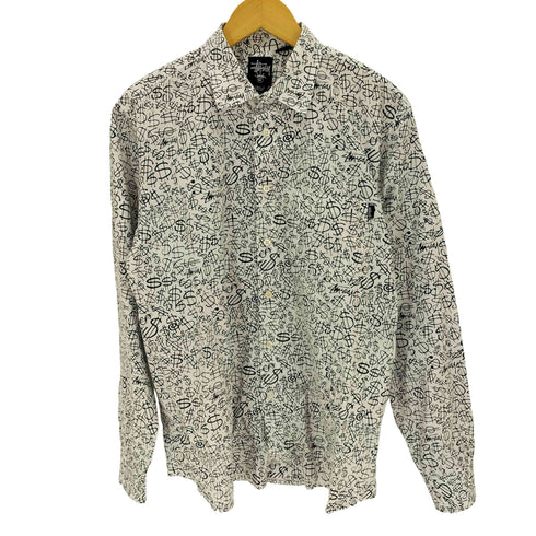 ステューシー Stussy 00S 総柄プリント 長袖シャツ メンズ L
