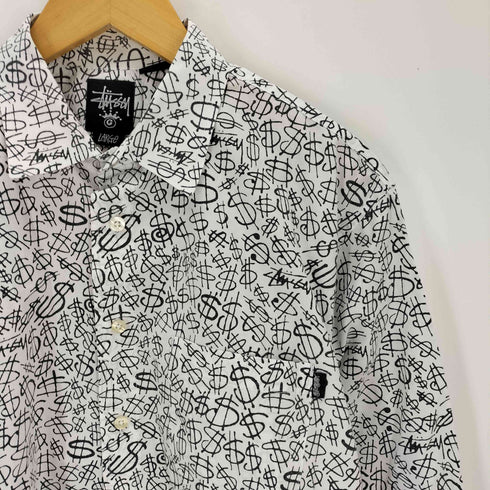 ステューシー Stussy 00S 総柄プリント 長袖シャツ メンズ L