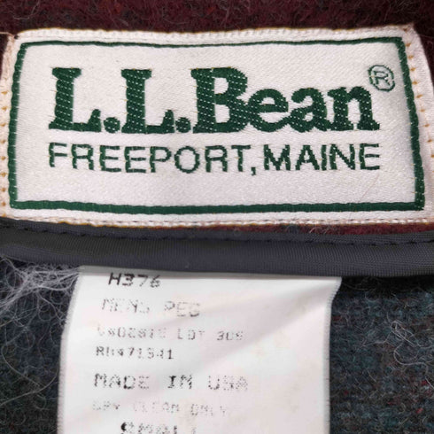 エルエルビーン L.L.Bean 70-80S USA製 ナイロン混 ウール クルミボタン フーディー ジャケット メンズ S