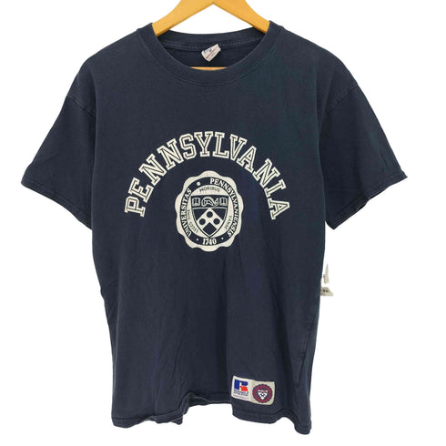 ラッセルアスレチック RUSSELL ATHLETIC USA製 アーチ 2段 ラバープリント クルーネック 半袖Tシャツ メンズ import:M