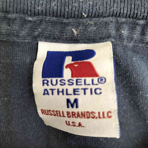 ラッセルアスレチック RUSSELL ATHLETIC USA製 アーチ 2段 ラバープリント クルーネック 半袖Tシャツ メンズ import:M