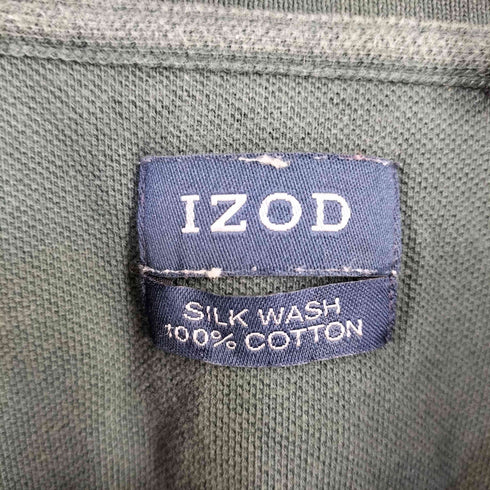 アイゾッド IZOD 90S ロゴ刺繍 半袖 コットン ポロシャツ メンズ XL