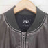 ザラ ZARA クロップド フェイクレザー ブルゾン レディース import:S