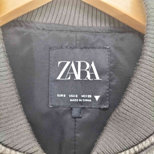 ザラ ZARA クロップド フェイクレザー ブルゾン レディース import:S