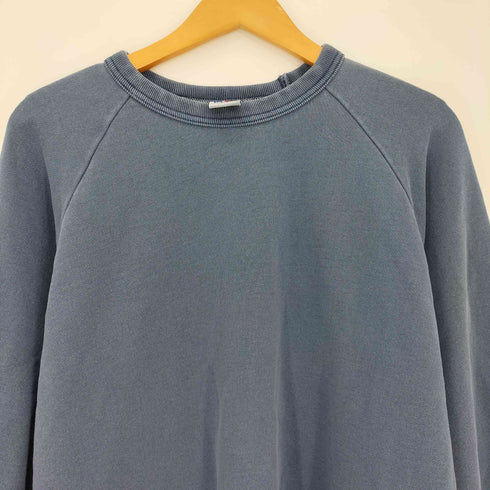 ラッセルアスレチック RUSSELL ATHLETIC 90s USA製 ピグメントダイ ブランク 七分袖 クルーネック スウェット メンズ import:L