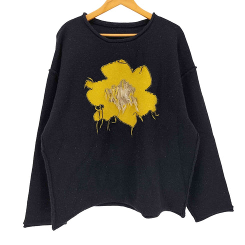カンファーウッド CAMPHOR WOOD INSIDE OUT FLOWER MOTIF NEP SWEATER インサイド アウト フラワー モチーフ ネップ セーター メンズ import:M