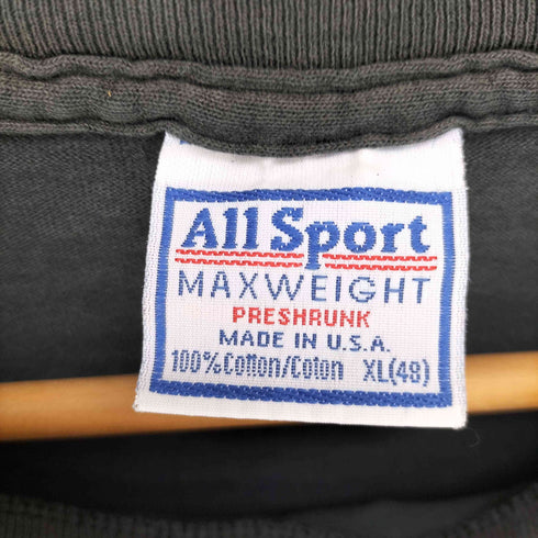 ALLSPORT MAXWEIGHT ボディ 90-00S USA製 フロントプリント S/S Tシャツ メンズ import:XL