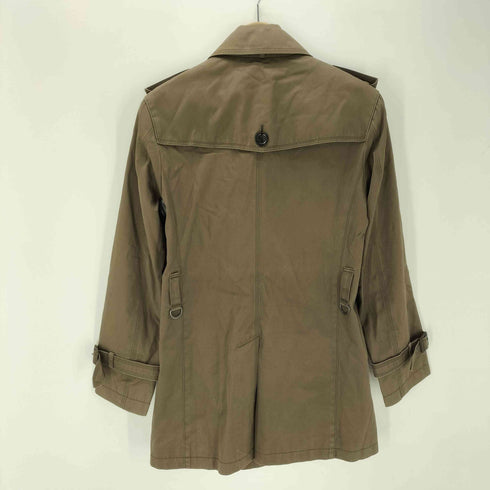 バーバリーブラックレーベル BURBERRY BLACK LABEL 裏地ノバチェック エポレット ガンフラップ付き ダブル バルマカーン ステンカラー コート メンズ