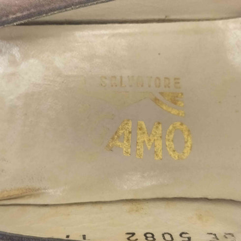 サルヴァトーレフェラガモ Salvatore Ferragamo スエード レザー デザイン ハイヒール レディース US:6