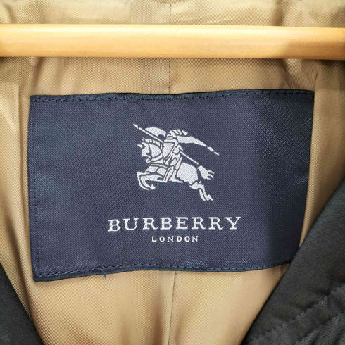 バーバリーロンドン BURBERRY LONDON 裏地ノバチェック ライナー付き フーデット ブラック バルマカーン ステンカラーコート メンズ