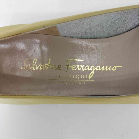 サルヴァトーレフェラガモ Salvatore Ferragamo シルバースクエア バックル ローヒール レディース US:6