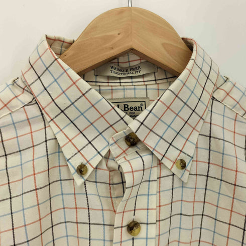 エルエルビーン L.L.Bean WRINKLE FREE TRADITIONAL FIT 半袖 チャックシャツ メンズ M-REG