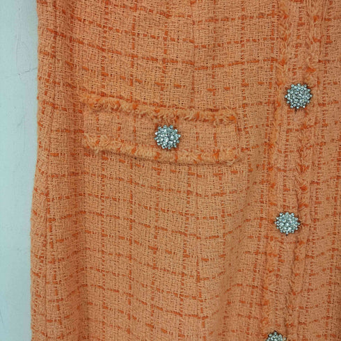 ザラ ZARA ツイード ノースリーブロングワンピース レディース import:M