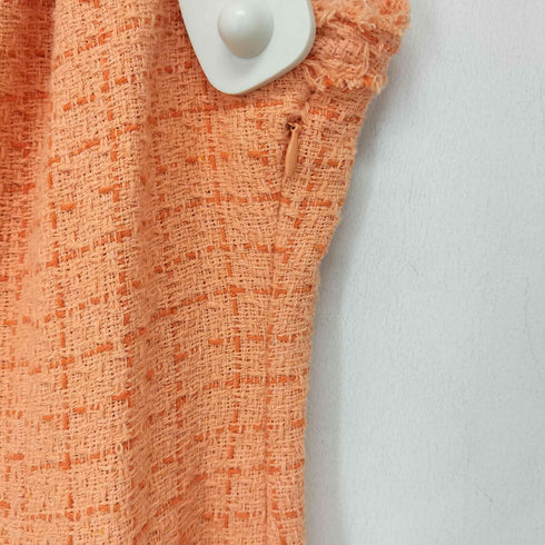 ザラ ZARA ツイード ノースリーブロングワンピース レディース import:M