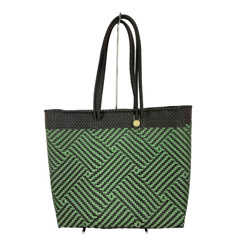 LETRA MERCADO BAG TAPETE METALLIC GREEN メルカドバッグ レディース