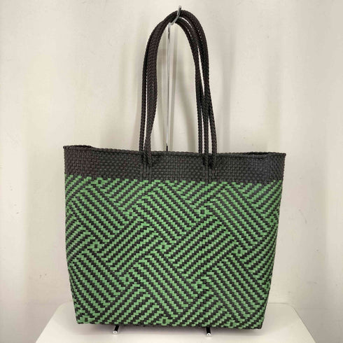 LETRA MERCADO BAG TAPETE METALLIC GREEN メルカドバッグ レディース